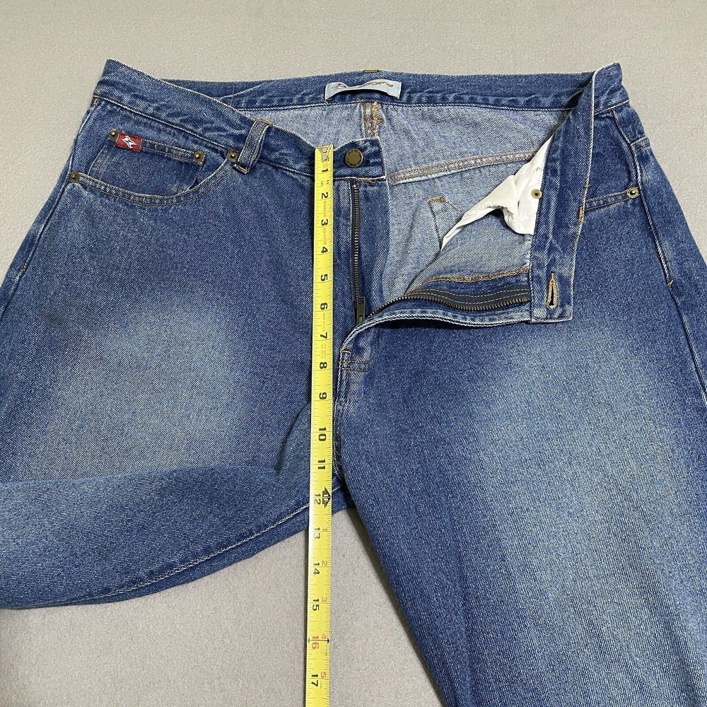 VINTAGE Mens Wide Leg Baggy Jeans 40x30 Blue Denim Skate 90's Y2K WORN-IN Grunge - Picture 13 of 16